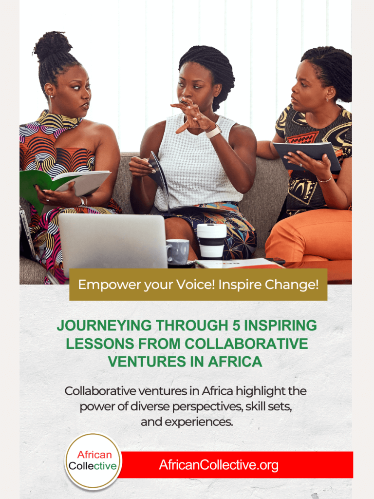 Three African Business Women Collaborating on a Project